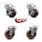Service Caster 4 Inch High Temp Glass Filled Nylon Swivel Bolt Hole Caster Set with 2 Brakes SCC-BH20S414-GFNSHT-2-TLB-2 - alternate 6